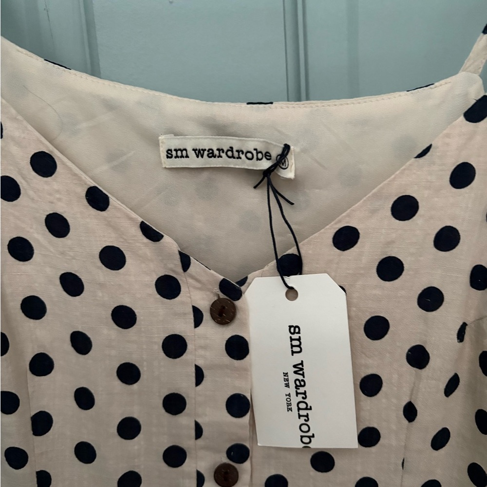 SM Wardrobe Polka Dot Dress - Black and Cream